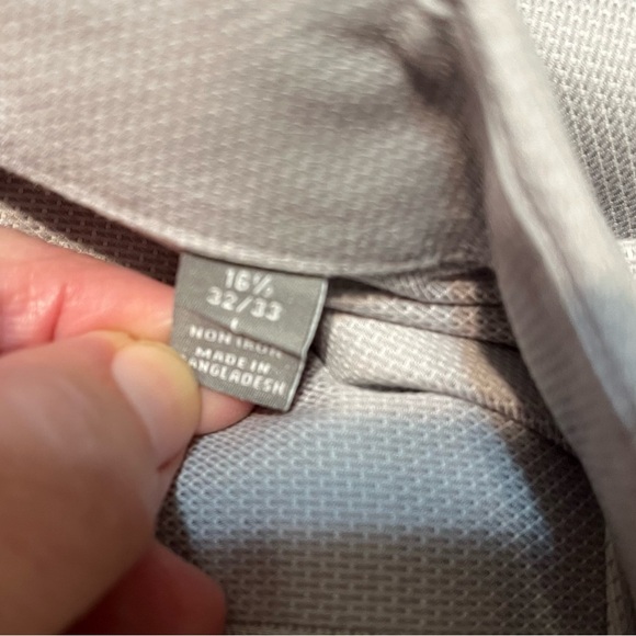 Michael Kors Light Gray Button-Up Shirt Dress Shirt - Picture 3 of 5